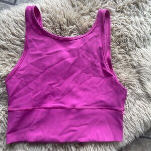 Lululemon hot pink crop top
